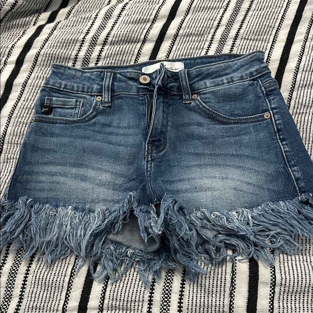 Frayed Denim Shorts